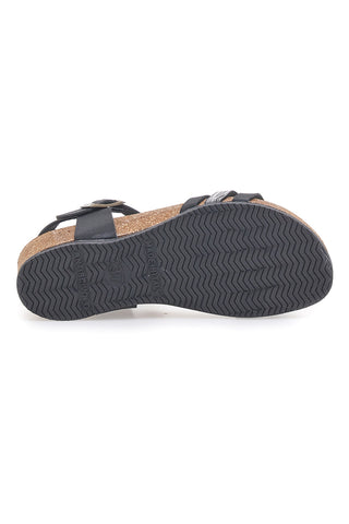 Schwarze Sandalen mit Metalldetails Bio Up 309