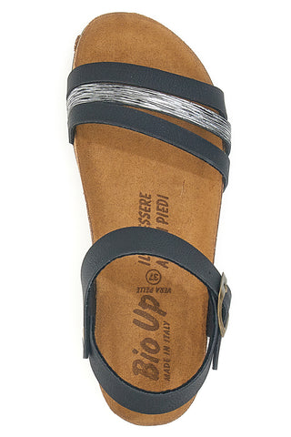 Schwarze Sandalen mit Metalldetails Bio Up 309