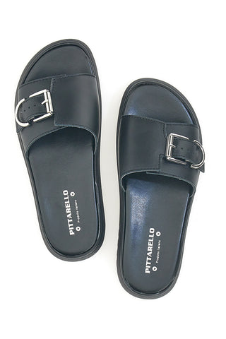 Schwarze Hausschuhe mit Metallschnalle Pittarello Love 36071926