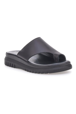 Schwarze Hausschuhe mit hoher Sohle und breitem Band Pittarello Love 32441926