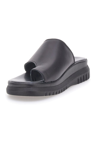 Schwarze Hausschuhe mit hoher Sohle und breitem Band Pittarello Love 32441926