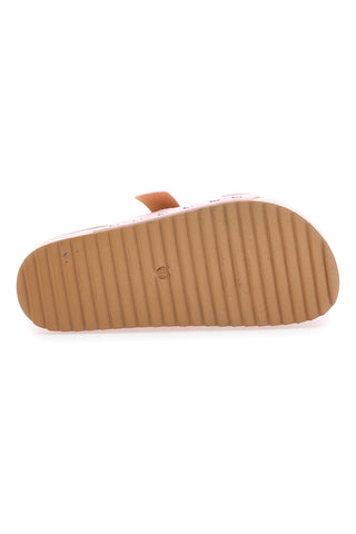 Ciabatte rosa flatform con borchie laterali Maira LLY50