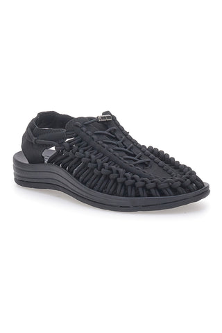 Sandali neri intrecciati effetto corda gorpcore PITTARELLO TIERRA TOYA