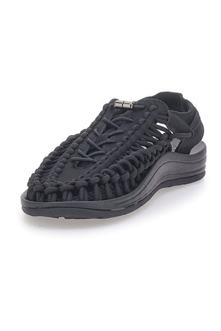 Sandali neri intrecciati effetto corda gorpcore PITTARELLO TIERRA TOYA