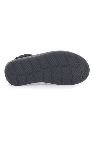 Sandali neri intrecciati effetto corda gorpcore PITTARELLO TIERRA TOYA