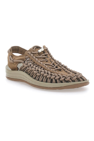 Sandali taupe intrecciati effetto corda gorpcore PITTARELLO TIERRA TOYA