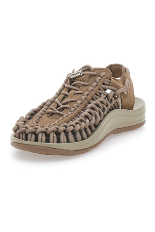 Sandali taupe intrecciati effetto corda gorpcore PITTARELLO TIERRA TOYA