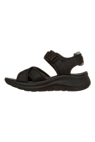 Sandali neri con fasce incrociate regolabili Skechers ARCH FIT 2.0 SANDAL FEELIN' BRIGHT