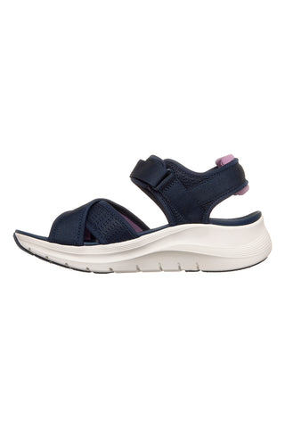 Marineblaue Sandalen mit verstellbaren Kreuzriemen Skechers ARCH FIT 2.0 SANDAL FEELIN' BRIGHT