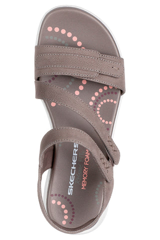 Taupe Sandalen mit verstellbaren Riemen Skechers BAYSHORE BASIC NECESSITY