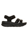 Schwarze Sandalen mit dreifach verstellbarem Riemen Skechers D'LUX WALKER SANDAL SEA-SCAPE