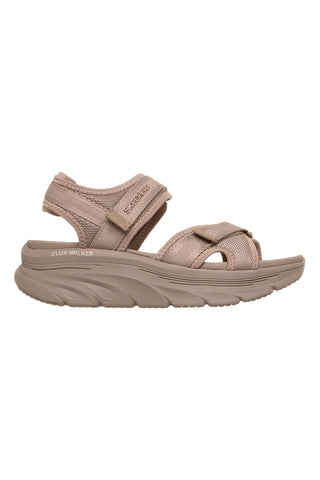 Sandali taupe con fasce incrociate regolabili Skechers D'LUX WALKER SANDAL BOLD CITY