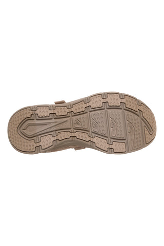 Taupe Sandalen mit verstellbaren Kreuzriemen Skechers D'LUX WALKER SANDAL BOLD CITY