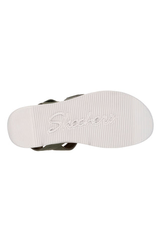 Olivgrüne Sandalen mit verstellbaren Riemen Skechers LIFTED COMFORT