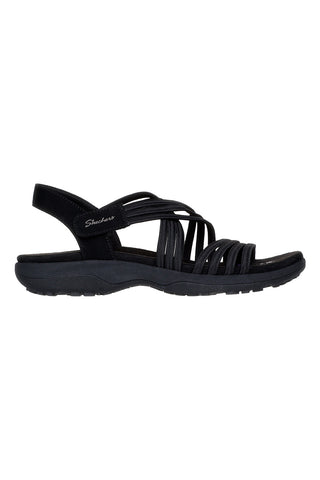 Sandali neri con fasce elastiche Skechers REGGAE SLIM SUNNYSIDE 2.0