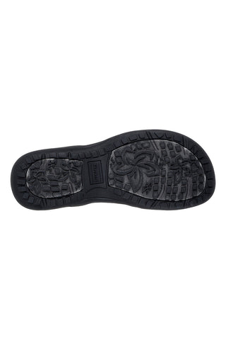 Schwarze Sandalen mit Gummibändern Skechers REGGAE SLIM SUNNYSIDE 2.0