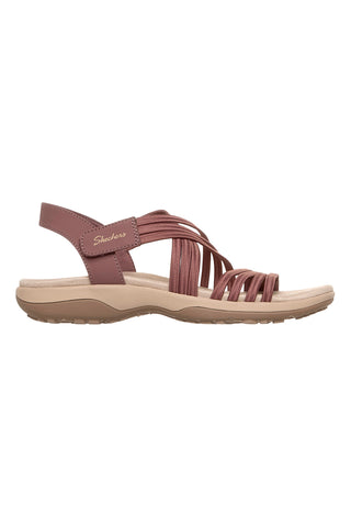 Sandali malva con fasce elastiche Skechers REGGAE SLIM SUNNYSIDE 2.0
