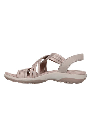 Taupe Sandalen mit elastischen Bändern Skechers REGGAE SLIM SUNNYSIDE 2.0