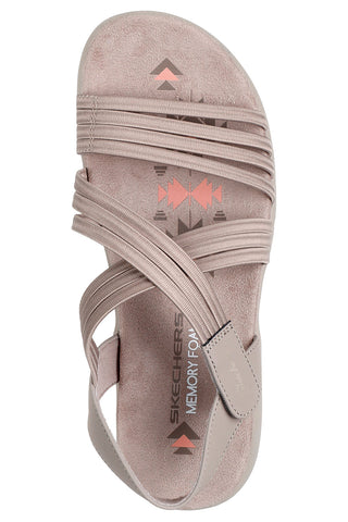 Taupe Sandalen mit elastischen Bändern Skechers REGGAE SLIM SUNNYSIDE 2.0