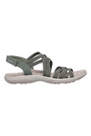 Olivgrüne Sandalen mit verstellbaren Gummibändern Skechers REGGAE SLIM SUMMER GETAWAY