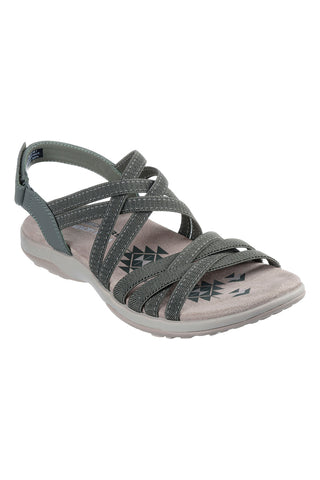 Olivgrüne Sandalen mit verstellbaren Gummibändern Skechers REGGAE SLIM SUMMER GETAWAY