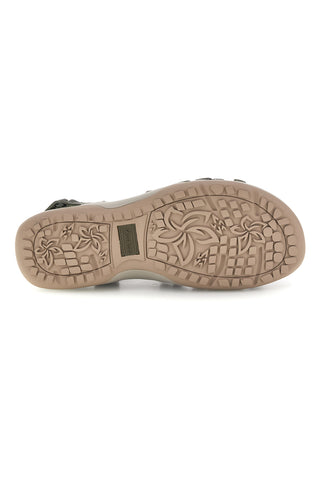 Olivgrüne Sandalen mit verstellbaren Gummibändern Skechers REGGAE SLIM SUMMER GETAWAY