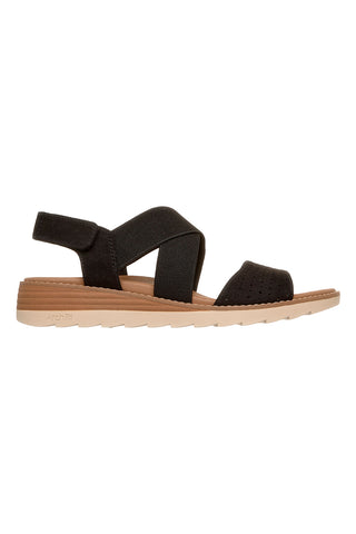 Schwarze Sandalen mit kreuzförmigem Riemen und Arch Fit Skechers Arch Fit Oasis B Perf