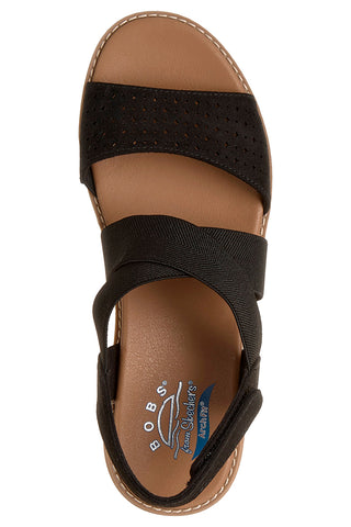 Schwarze Sandalen mit kreuzförmigem Riemen und Arch Fit Skechers Arch Fit Oasis B Perf