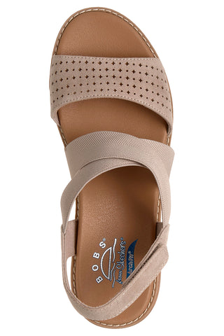 Taupe Sandalen mit Kreuzriemen und Arch Fit Skechers Arch Fit Oasis B Perf