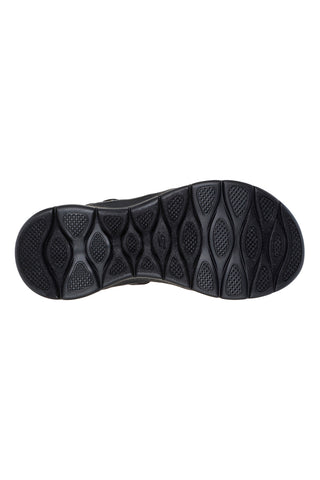 Schwarze Sandalen mit Gummibändern und Klettverschluss Skechers Go walk flex Sandale