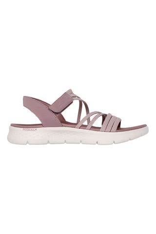 Rosa Sandalen mit Gummibändern Skechers Go walk flex Sandale