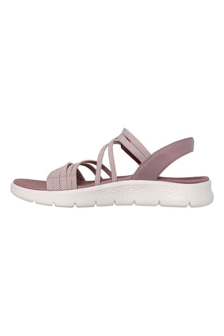 Rosa Sandalen mit Gummibändern Skechers Go walk flex Sandale