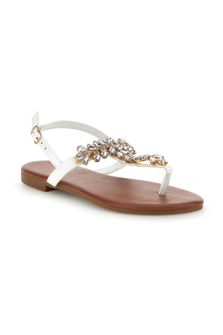Weiße Zehenstegsandalen Mon dieu PRE3008