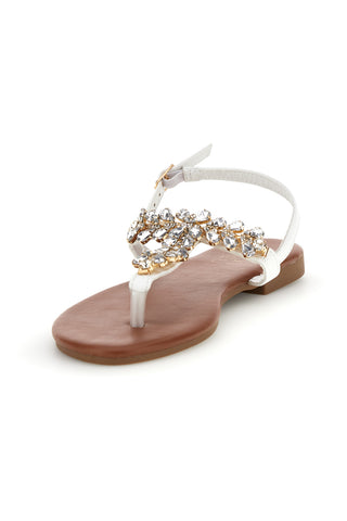 Weiße Zehenstegsandalen Mon dieu PRE3008