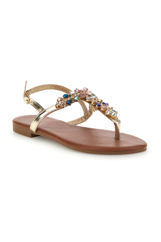 Sandali gioiello infradito platino Mon dieu PRE3008