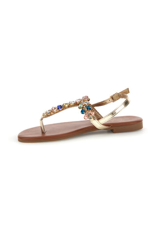 Platin Zehenstegsandalen Mon dieu PRE3008