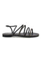 Schwarze flache Sandalen Mon dieu PRE9350