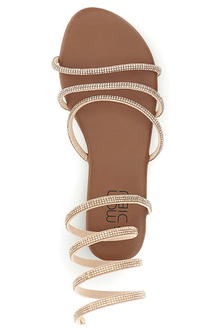 Sandali oro rosa con strass Mon dieu PRE9300