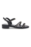 Schwarze Sandalen mit Riemen und leuchtenden Details Mon dieu PREA123