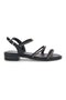 Schwarze Sandalen mit Riemen und leuchtenden Details Mon dieu PREA123