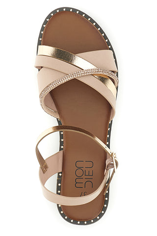 Sandali nude con fascette decorative Mon dieu PREA120