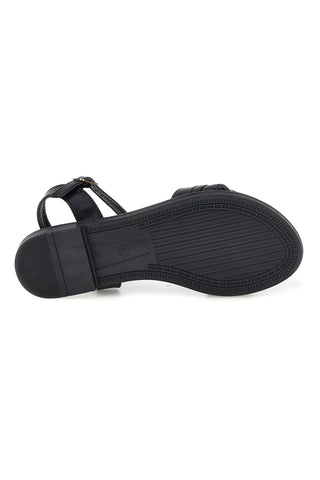 Schwarze Sandalen mit Zierkette Mon dieu PRE5384