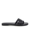 Ciabatte nere con fasce intrecciate Pittarello sun TIMA641