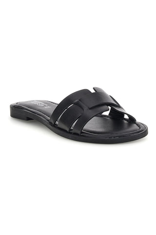 Ciabatte nere con fasce intrecciate Pittarello sun TIMA641
