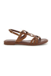 Braune Sandalen mit geflochtenen Riemen Pittarello Sonne TIMA644
