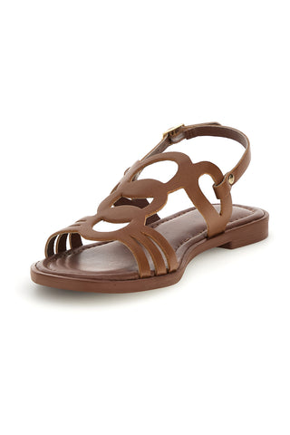 Braune Sandalen mit geflochtenen Riemen Pittarello Sonne TIMA644