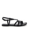 Sandali nero con cinturini intrecciati Pittarello sun TIM9936