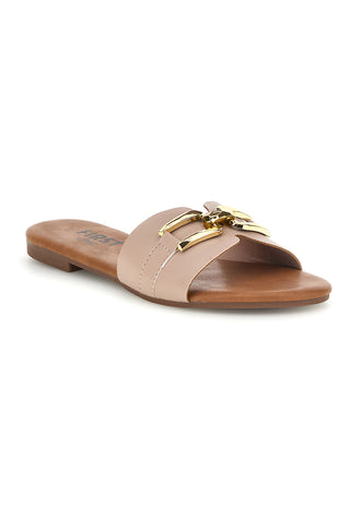 Ciabatte beige con morsetto The first chic PREA3550