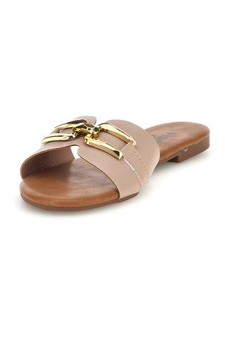Ciabatte beige con morsetto The first chic PREA3550