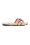 Beige Hausschuhe mit dekorativer Kette Die erste PREA1320